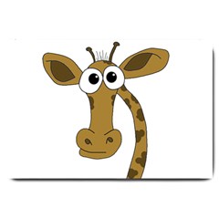 Giraffe  Large Doormat  by Valentinaart