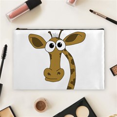 Giraffe  Cosmetic Bag (large)  by Valentinaart