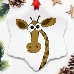 Giraffe  Snowflake Ornament (2-side) by Valentinaart