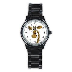 Giraffe  Stainless Steel Round Watch by Valentinaart