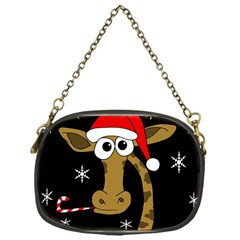 Christmas Giraffe Chain Purses (one Side)  by Valentinaart