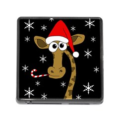 Christmas Giraffe Memory Card Reader (square) by Valentinaart