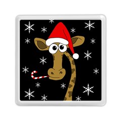 Christmas Giraffe Memory Card Reader (square)  by Valentinaart