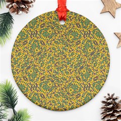 Modern Abstract Ornate Pattern Round Ornament (two Sides) 