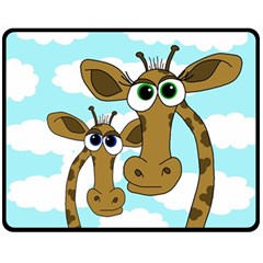 Just The Two Of Us Fleece Blanket (medium)  by Valentinaart