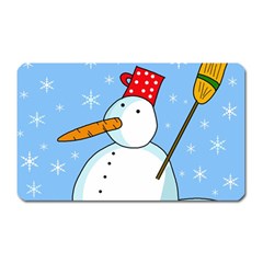 Snowman Magnet (rectangular)