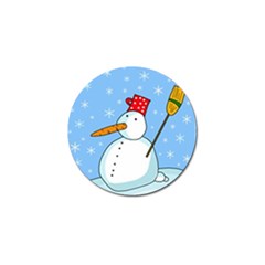 Snowman Golf Ball Marker by Valentinaart