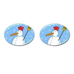 Snowman Cufflinks (oval)