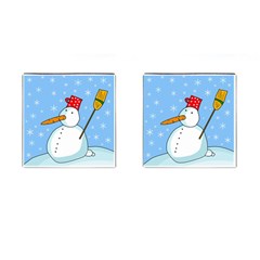 Snowman Cufflinks (square) by Valentinaart