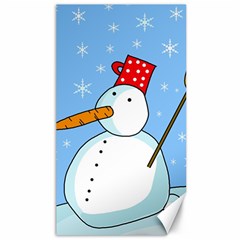 Snowman Canvas 40  X 72   by Valentinaart