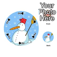 Snowman Playing Cards 54 (round) 