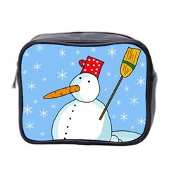 Snowman Mini Toiletries Bag 2-side by Valentinaart