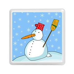 Snowman Memory Card Reader (square)  by Valentinaart