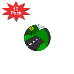 Hit The Road 1  Mini Buttons (10 Pack)  by Valentinaart