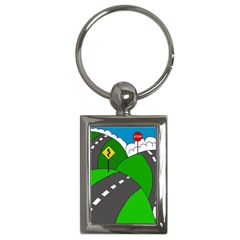 Hit The Road Key Chains (rectangle)  by Valentinaart