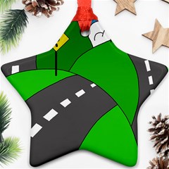 Hit The Road Star Ornament (two Sides)  by Valentinaart