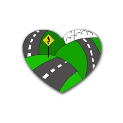 Hit The Road Heart Coaster (4 Pack)  by Valentinaart