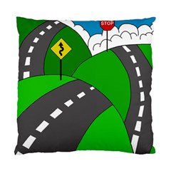 Hit The Road Standard Cushion Case (two Sides) by Valentinaart