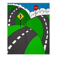 Hit The Road Shower Curtain 60  X 72  (medium)  by Valentinaart