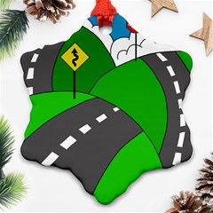 Hit The Road Ornament (snowflake)  by Valentinaart