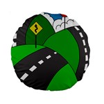 Hit the road Standard 15  Premium Round Cushions Front