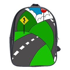 Hit The Road School Bags (xl)  by Valentinaart