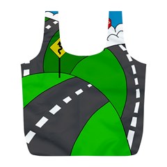 Hit The Road Full Print Recycle Bags (l)  by Valentinaart