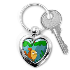 Are You Lonesome Tonight Key Chains (heart)  by Valentinaart