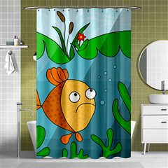 Are You Lonesome Tonight Shower Curtain 48  X 72  (small)  by Valentinaart