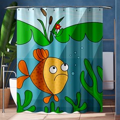 Are You Lonesome Tonight Shower Curtain 60  X 72  (medium)  by Valentinaart