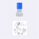 Are you lonesome tonight Rubber Round Stamps (Small) 1.12 x1.12  Stamp