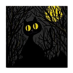 Black Cat - Halloween Tile Coasters by Valentinaart