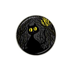 Black Cat - Halloween Hat Clip Ball Marker by Valentinaart