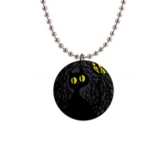 Black Cat - Halloween Button Necklaces by Valentinaart