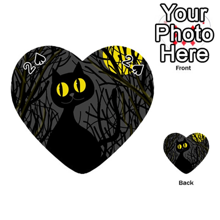 Black cat - Halloween Playing Cards 54 (Heart) 