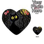 Black cat - Halloween Playing Cards 54 (Heart)  Front - Diamond10