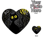 Black cat - Halloween Playing Cards 54 (Heart)  Front - ClubJ