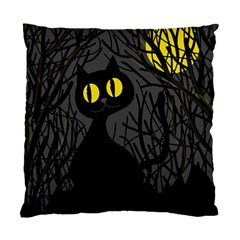 Black Cat - Halloween Standard Cushion Case (one Side) by Valentinaart