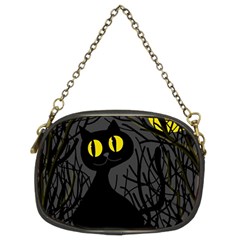 Black Cat - Halloween Chain Purses (two Sides)  by Valentinaart