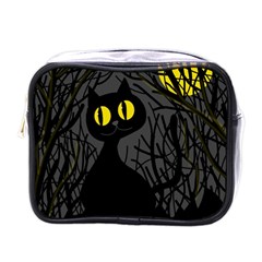 Black Cat - Halloween Mini Toiletries Bags by Valentinaart