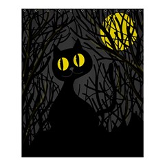 Black Cat - Halloween Shower Curtain 60  X 72  (medium)  by Valentinaart