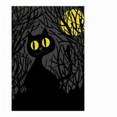 Black Cat - Halloween Small Garden Flag (two Sides) by Valentinaart