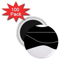 Black and white 1.75  Magnets (100 pack)  Front