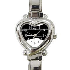 Black And White Heart Italian Charm Watch by Valentinaart