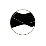 Black and white Hat Clip Ball Marker Front