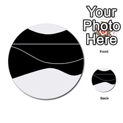 Black And White Multi-purpose Cards (round)  by Valentinaart