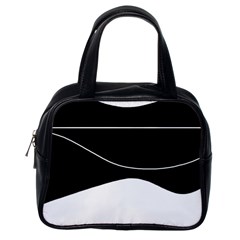 Black And White Classic Handbags (one Side) by Valentinaart