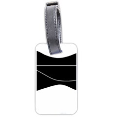 Black And White Luggage Tags (one Side)  by Valentinaart