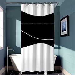 Black And White Shower Curtain 36  X 72  (stall)  by Valentinaart