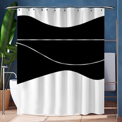 Black And White Shower Curtain 60  X 72  (medium)  by Valentinaart